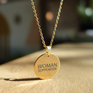 Woman Supporter Engraved Necklace